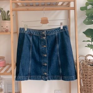 Topshop A-line Jean Skirt